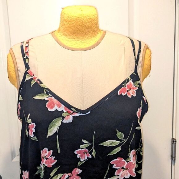 Reitmans XXL Criss Cross Back Strap Floral Midi Dress - Picture 3 of 9